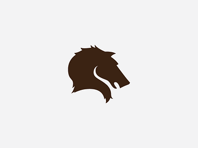 Horse Head Logo Design brown cowboy horse horse head