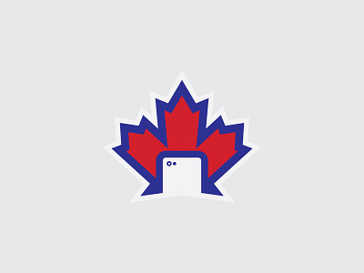 Maple Leaf/Camera Phone Logo Design blue camera phone canada maple leaf phone red