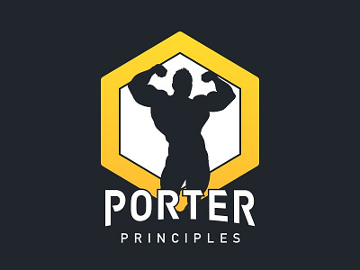 Porter Principles branding dark fitness trainer web