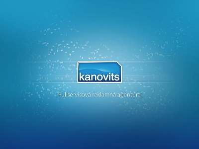 Kanovitsmedia advetising agency blue branding refresh startup screen