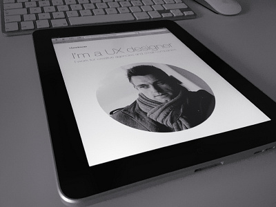 Personal portfolio concept on tablet