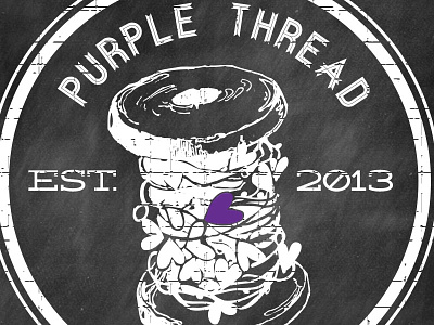 Purple thread logo logo purple spindle thread