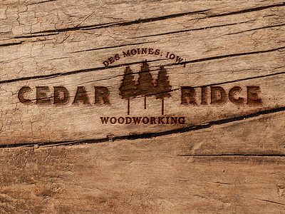 Cedar Ridge Logo concept logo texture trees wood woodworking