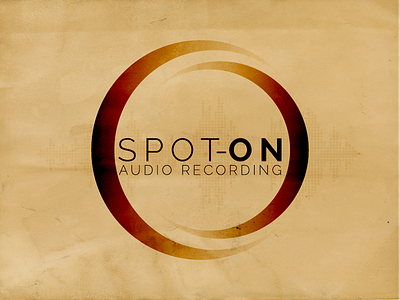 Spot-On Audio Recording Logo audio branding logo recording