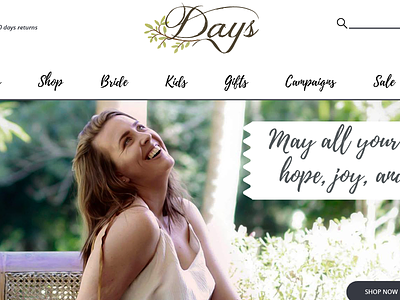 Days Clothing AUS Website Concept clean clothing web design web