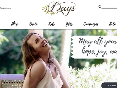 Days Clothing AUS Website Concept
