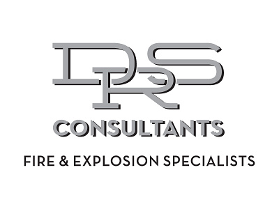 DRS Consultants explosion fire logo shadow typography