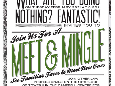 Meet & Greet Invitation green invitation typography