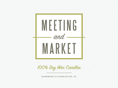 Meeting and Market candle label logo