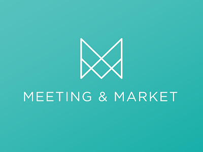 Meeting & Market logo concept candle logo market meeting mm