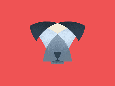Sup Dog dog ears geometric head logo pup shading