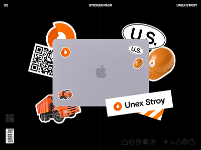Unex Stroy agency branding design illustration logo portfolio ui ux vector web