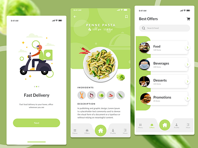 Food Delivery Application adobexd app cart cleanui deliveryapp fastdelivery flatui food food delivery order uiux