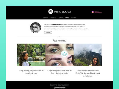 May Schlemper Personal Website beauty black and white blog personal ui ux website
