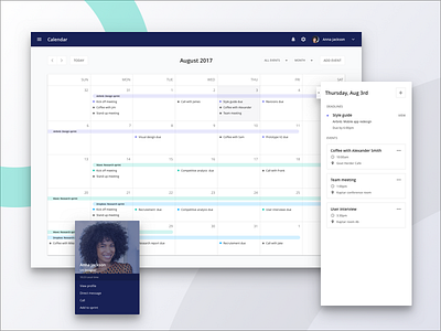 Project Management: Calendar app calendar date management material profile project schedule web