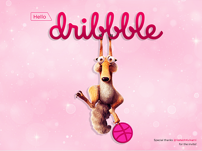 Hello dribbblers! card debut design dribbble first shot illustration invites welcome