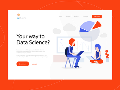 Data Science - Website clean data science graphic illustration minimalism product the glyph ui ux web design website white
