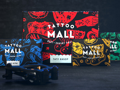 Tattoo Mall. Packaging. illustration packaging pattern tattoo