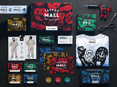 Tattoo Mall. Branding. branding illustration packaging pattern tattoo