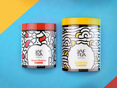 JAF TEA elephant gift jaf tea leaf packaging pattern sri lanka tea
