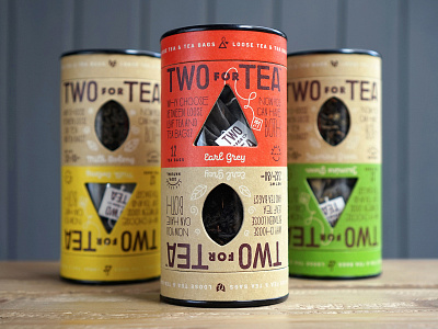 Two for Tea packaging craft organic packaging tea