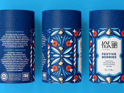 Season's Greetings christmas design gift jaf tea packaging pattern sri lanka tea xmas