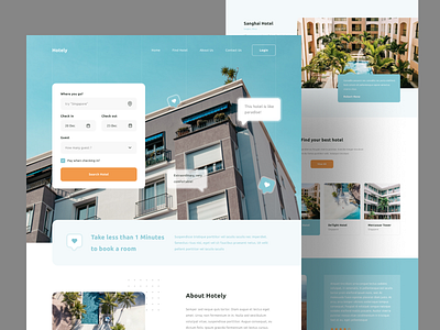 Hotel Booking - Landing Page by Wildan 👋 on Dribbble