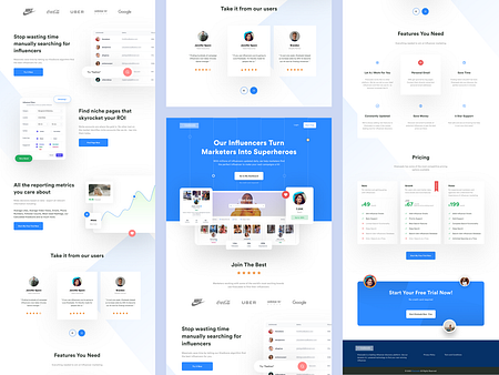 Influencer Discovery Platform - Landing Page by Wildan 👋 on Dribbble