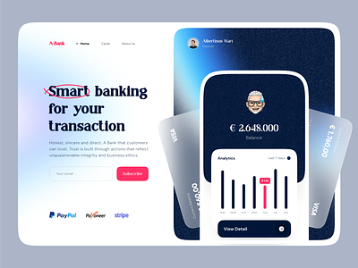 🧧 A Bank Landing Page - Hero Exploration 🧧