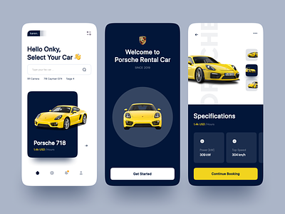 Porsche Rental Car - Mobile App