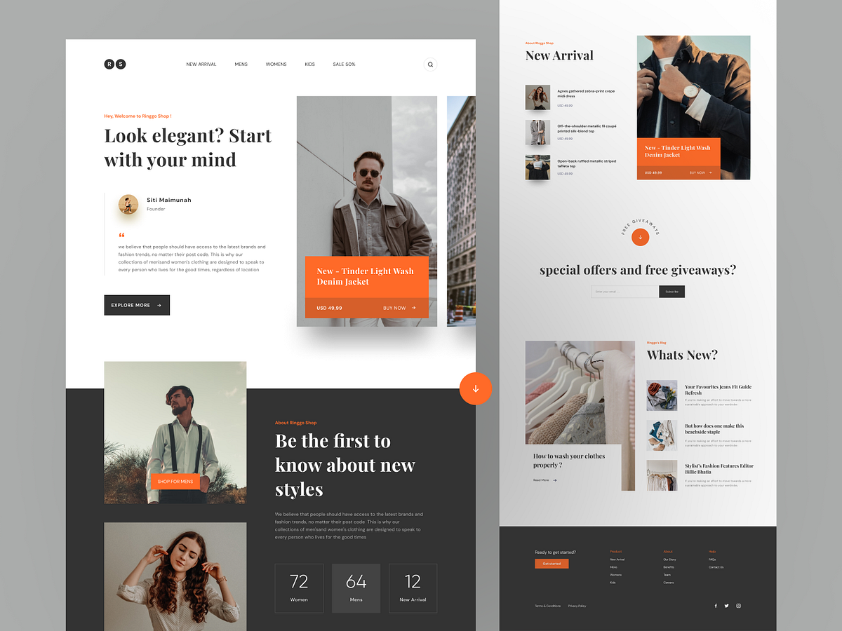 Ringgo Shop - Landing Page Exploration by Wildan 👋 for Vektora on Dribbble