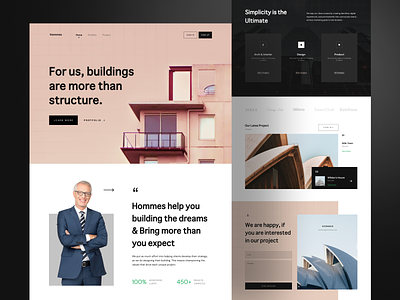 Hommes - Architecture Landing Page