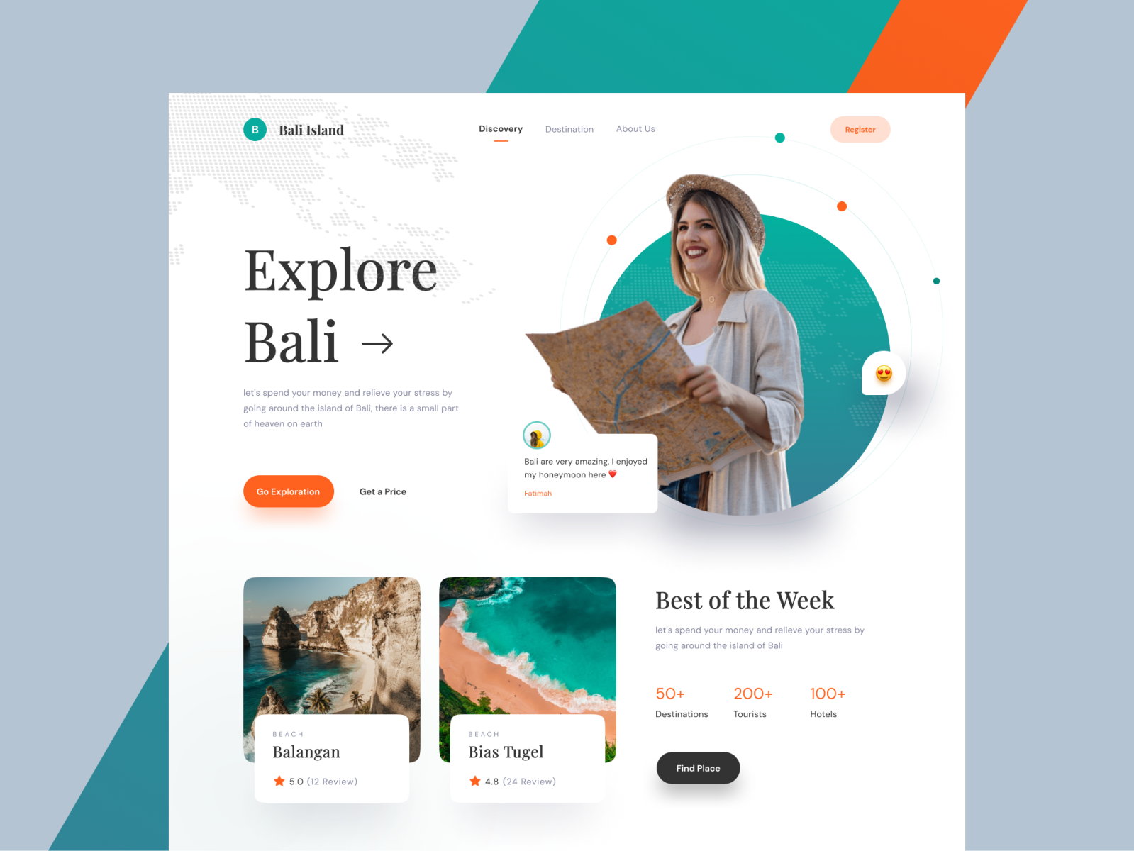 Bali island - Travel Website by Wildan 👋 for 10am Studio on Dribbble