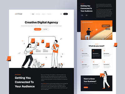 Orange - Creative Digital Agency 🍊 agency digital homepage landing landing page marketing web web design website