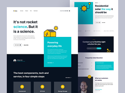 Solary - Solar Panel Landing Page 🏠 energy home homepage landing page panel solar tech web web design website