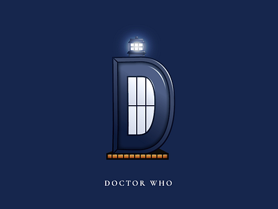 TV Series Alphabet: Doctor Who action adventure alphabet blue design doctor who graphic illustration minimal series tv typography