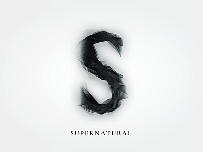 TV Series Alphabet: Supernatural alphabet black design graphic horror illustration minimal series smoke supernatural tv typography