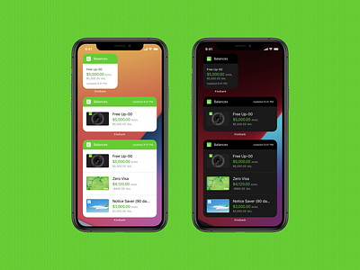 Kiwibank Balances Widget banking finance ios mobile widgets