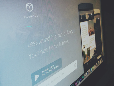 FlowHome Landing android app css flowhome google html icons landing launcher play signup website