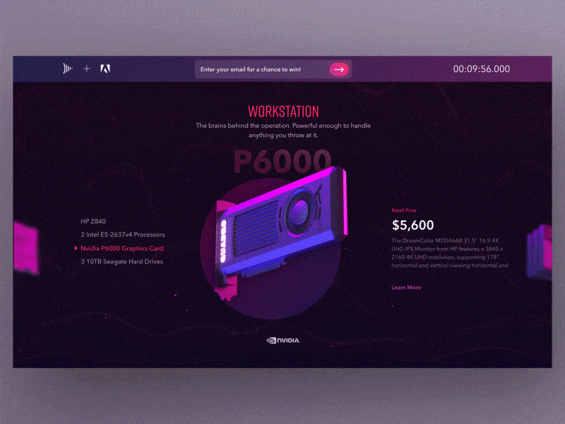 Dreamstation Landing anim website landing page future prototype after effects render 3d animation