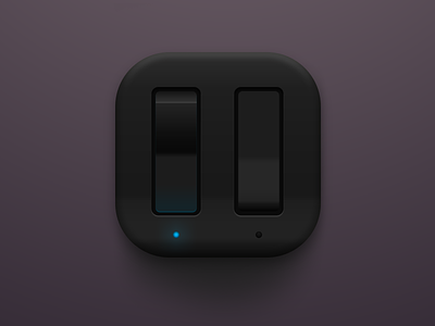 Light Switch Icon v2 3d app glow icon illusration ios