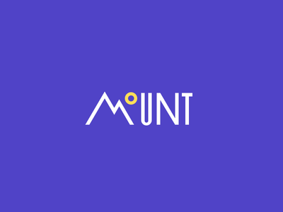 Mount letters logo logotype mark mount mountain mountains sun triangle typographic typography