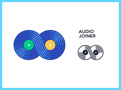Audio Joiner @2x app audio flat glyph icon infinity joiner vinyl