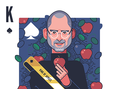 King of Apples apple character face kickstarter king playing card playing cards spades steve jobs