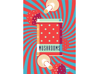 Amanita Box amanita box can dot just for fun mushroom polka print psychedelic