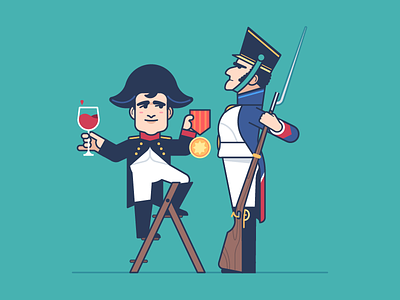 Napoleon award ladder medal rifle soldier wine