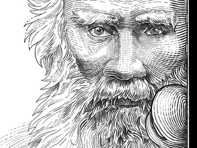 Tolstoy blackwhite engraving eyebrows illustration lines tolstoy