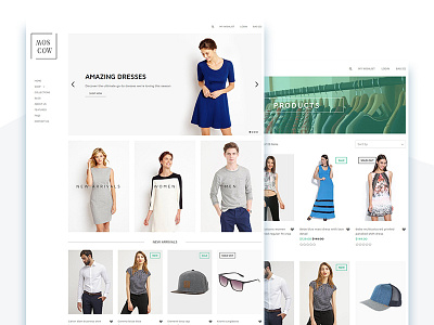 Moscow Shopify Theme clean design ecommerce graphic minimalistic shopify template templates theme themes uiux web website