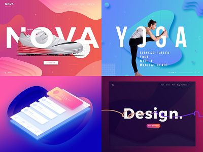 Top 4 shots from 2018 banner design graphics illustration minimalistic slider vector web