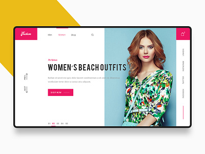 Fashion Store Page branding design ecommerce illustration minimalistic themes web website